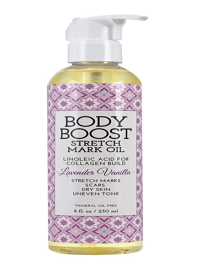 Body Boost Lavender Stretch Mark Oil 8oz- Repair Stretch Marks and Scars- Pregnancy and Nursing Safe- Vegan - Image 1