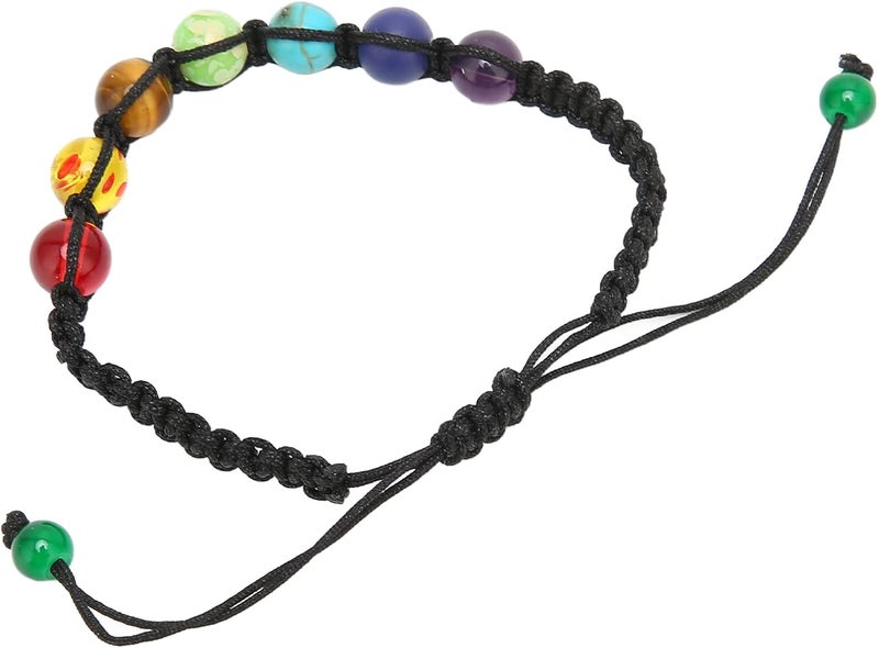 كلاراكو سوار خرز ملون لليوغا، سوار مضفر للتأمل، سوار قابل للتعديل للرجال والنساء - Image 4