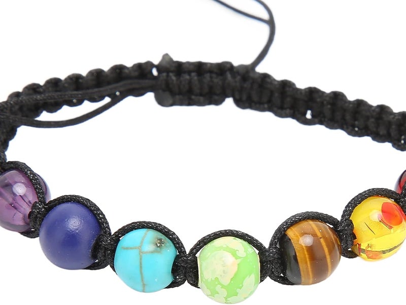كلاراكو سوار خرز ملون لليوغا، سوار مضفر للتأمل، سوار قابل للتعديل للرجال والنساء - Image 5