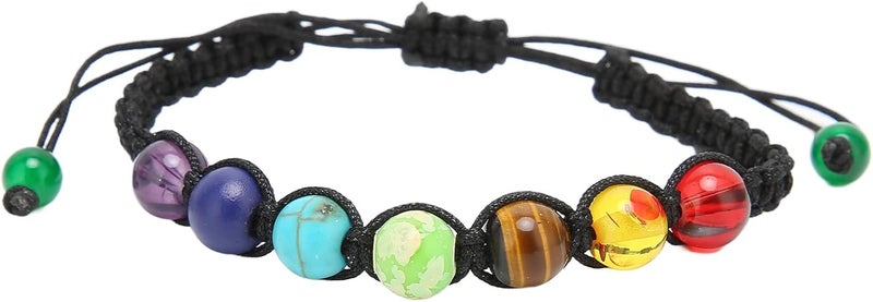 كلاراكو سوار خرز ملون لليوغا، سوار مضفر للتأمل، سوار قابل للتعديل للرجال والنساء - Image 1