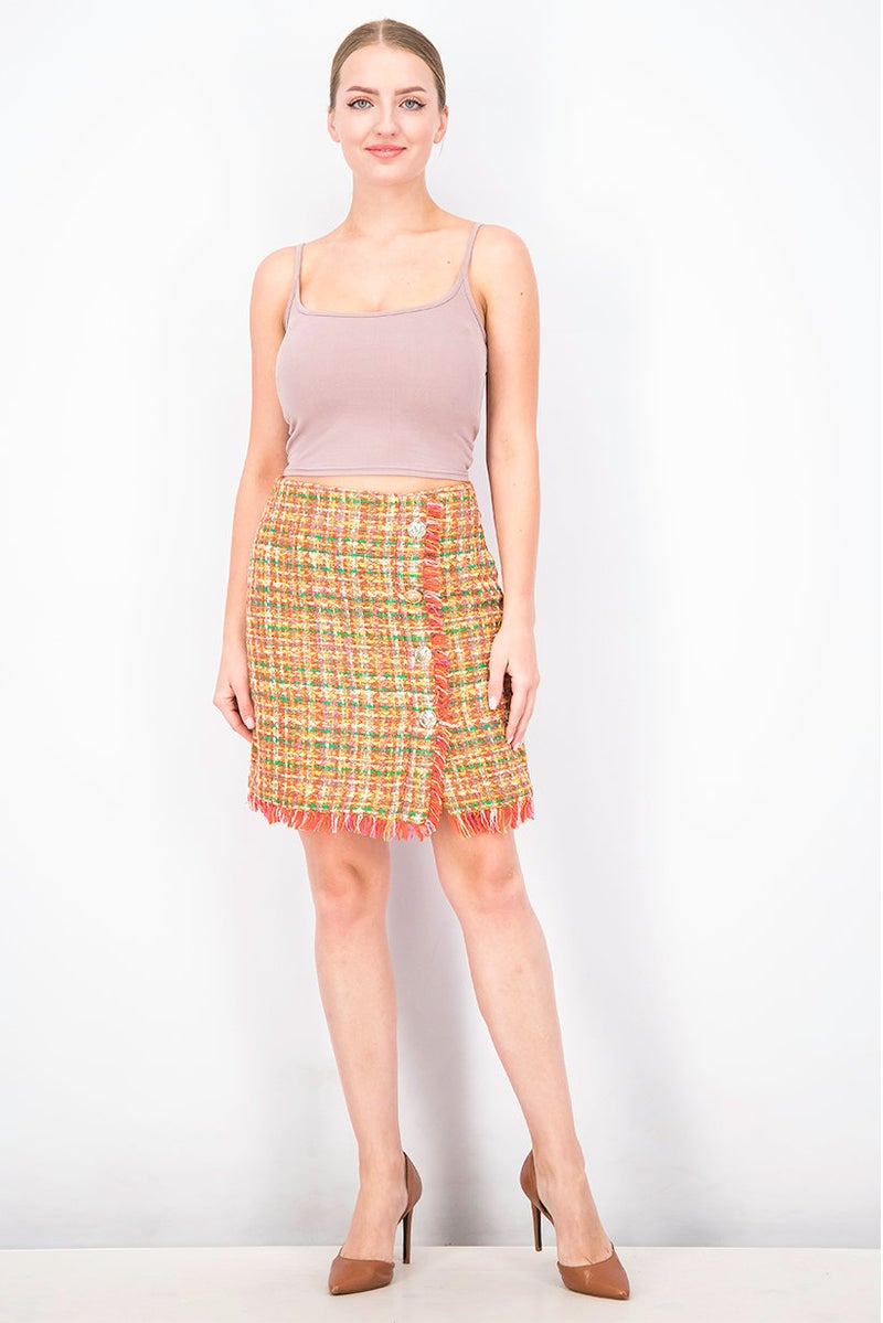 Uterque Women Textured Mini Skirt, Multicolor - Image 2