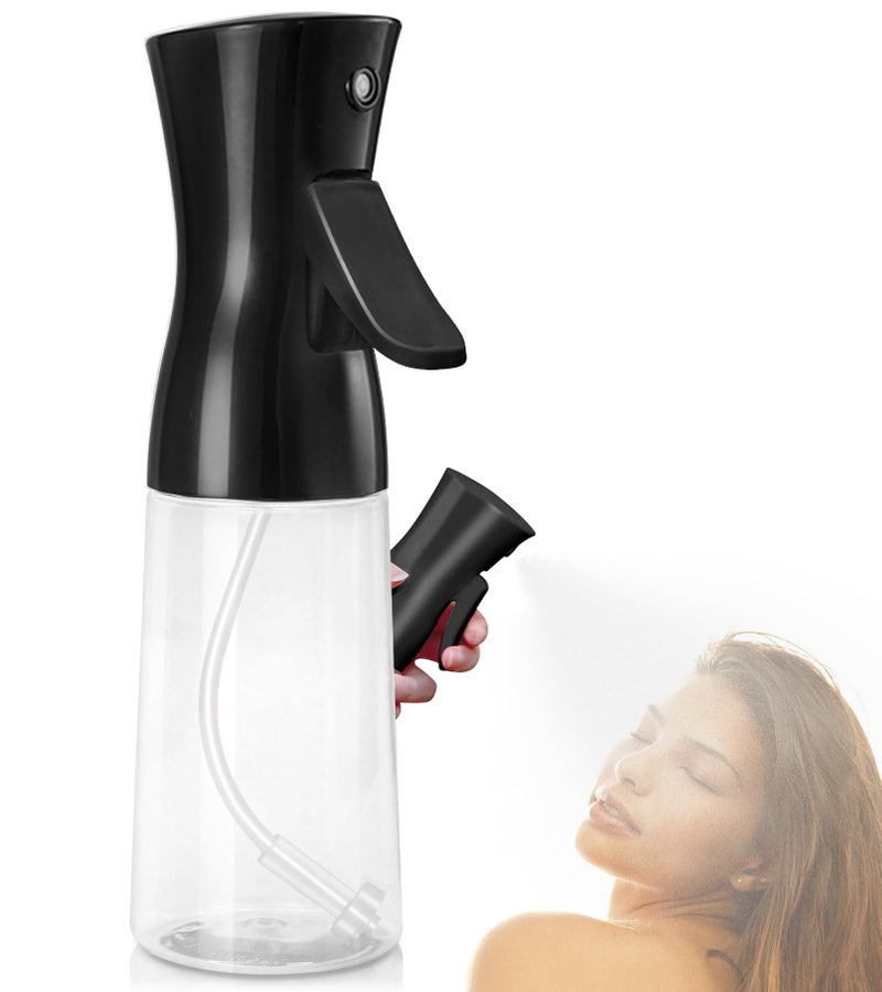 Fun Gift Spray Bottle For Hair,Continuous Water Mister for Hairstyling, Salons, Cleaning, Plants,Essential Oil Scents,Ultra Fine Mist Sprayer,6.8 OZ /200 ML-Black - Image 1