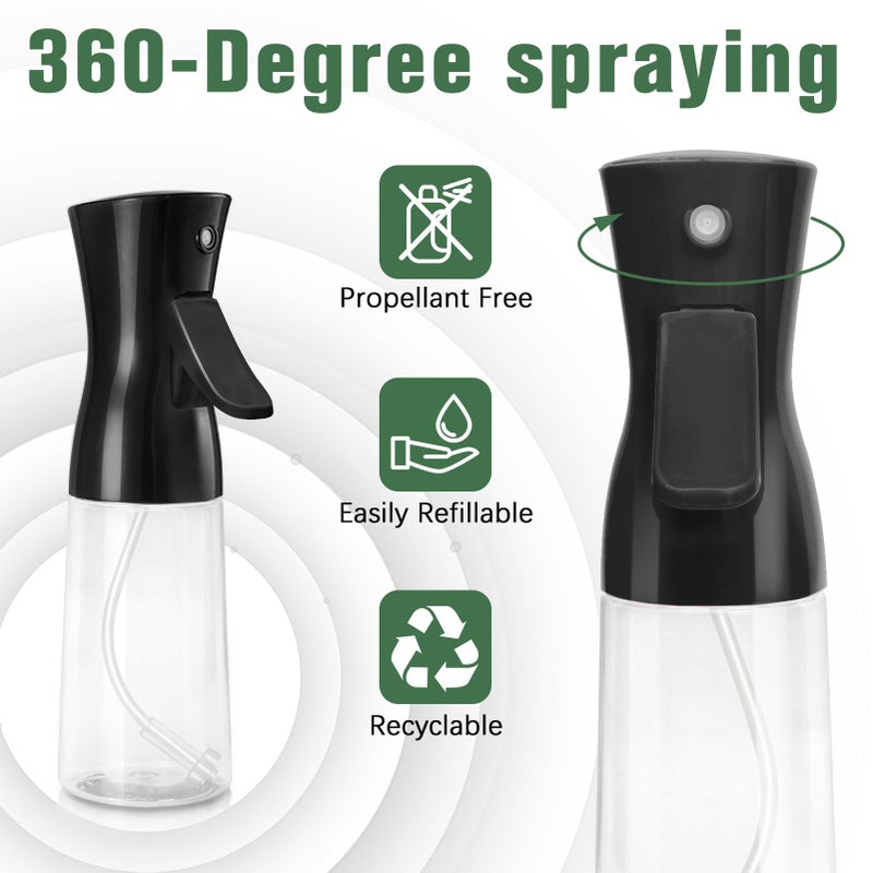 Fun Gift Spray Bottle For Hair,Continuous Water Mister for Hairstyling, Salons, Cleaning, Plants,Essential Oil Scents,Ultra Fine Mist Sprayer,6.8 OZ /200 ML-Black - Image 3