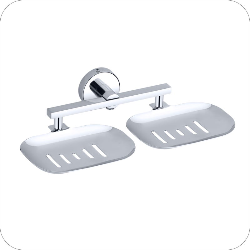 KANJAL soap Dish Holder for Bathroom Double soap case Stand soap Dish Holder Double sabu dani wash Basin soap Holder soap Tray for Bathroom(304 Stainless Steel,Chrome Finish) 37 - Image 4