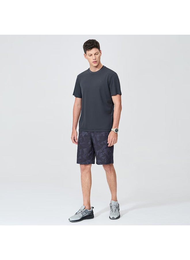 DANCING WOLVES Dancing With Wolves Quick-dry Summer Lightweight Breathable Sports Men's Versatile Short Sleeve T-shirt 015 Dark Grey XL - Image 3