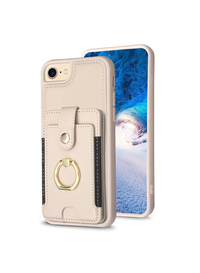 اس-توب جراب لهاتف iPhone SE 2022 / 2020 / 8 / 7 BF27 جراب هاتف مزود بحلقة معدنية وحقيبة بطاقات - Image 1