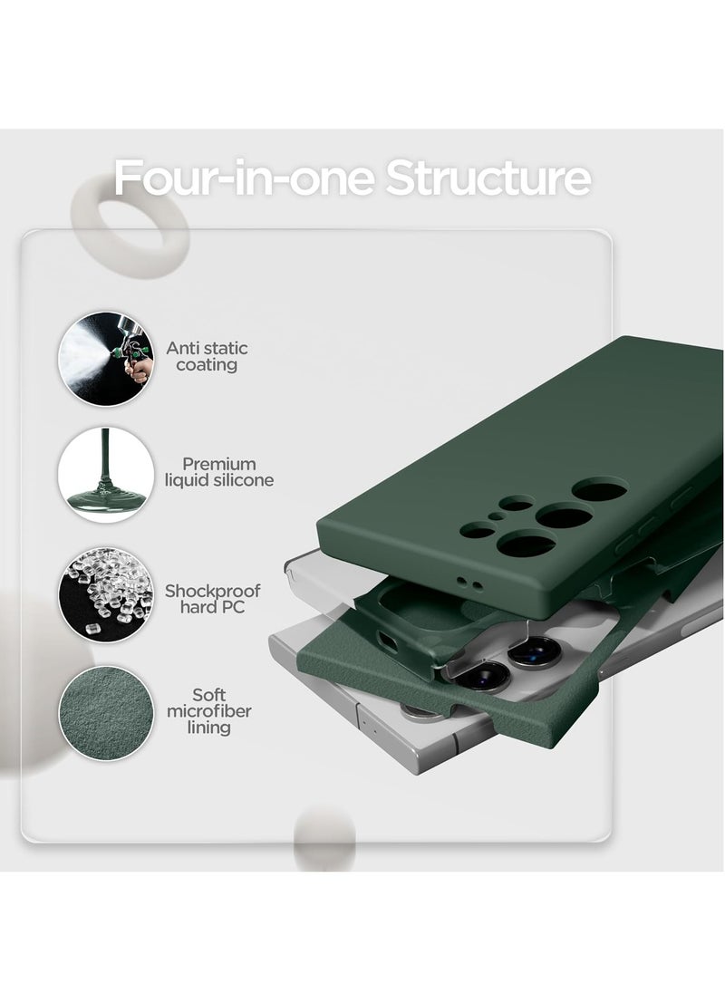 BORTONY - Samsung S24 Ultra Case Silicone Case with Galaxy S24 Ultra Screen Protector Slim Fit Camera Protection Shockproof Phone Case Cover for Galaxy S24 Ultra 6.8 inch - Image 1