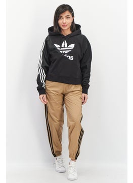 adidas Originals Women Sportswear Fit Adicolor Split Trefoil Hoodie, Black  - Image 3