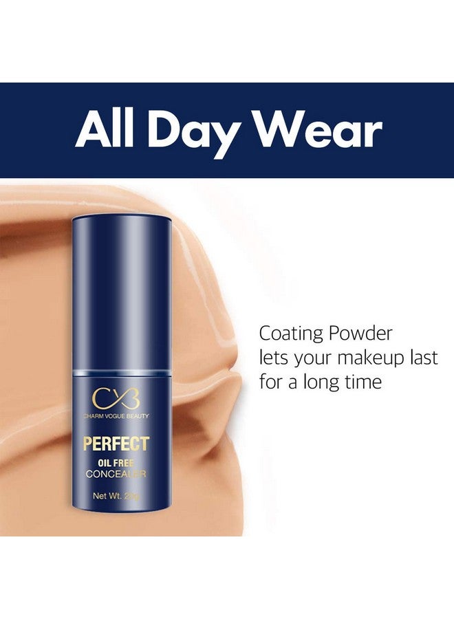 سي في بي C16 Perfect Oil Free Concealer Makeup Base Full Coverage Matte Finish Solid Stick Corrector لجميع أنواع البشرة (20 جرام، لون -03) - Image 5