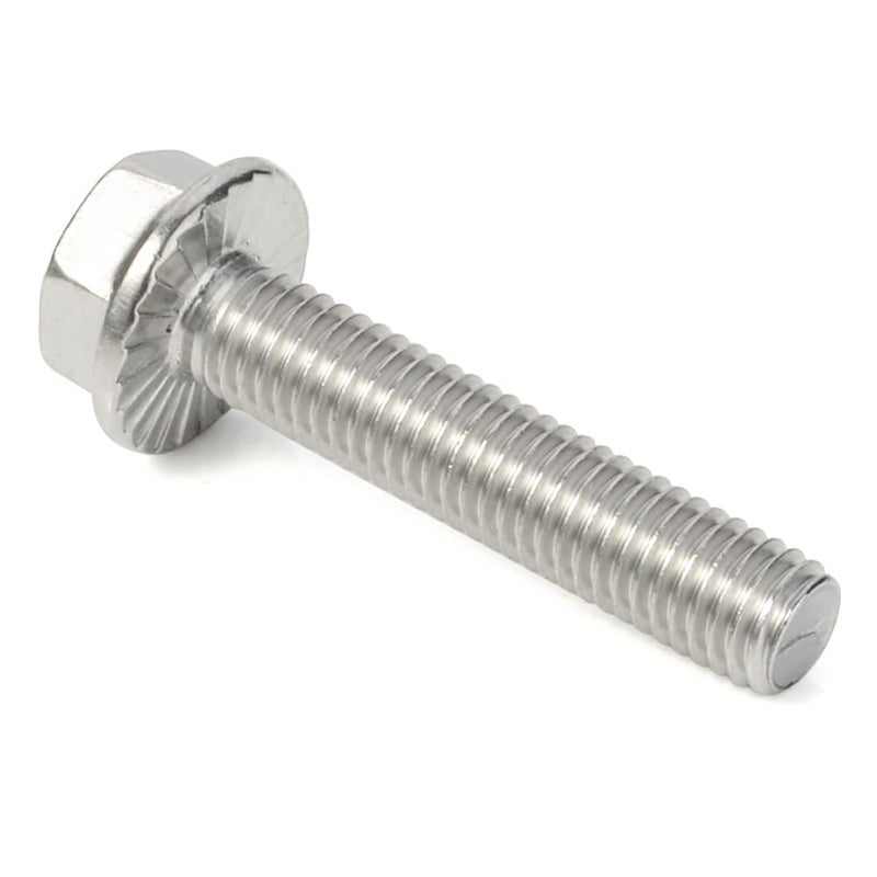 MewuDecor M10-1.5 x 30mm Flanged Hex Head Bolts Flange Hexagon Screws, Stainless Steel 18-8 (304), Plain Finish, DIN 6921, 10 PCS - Image 5