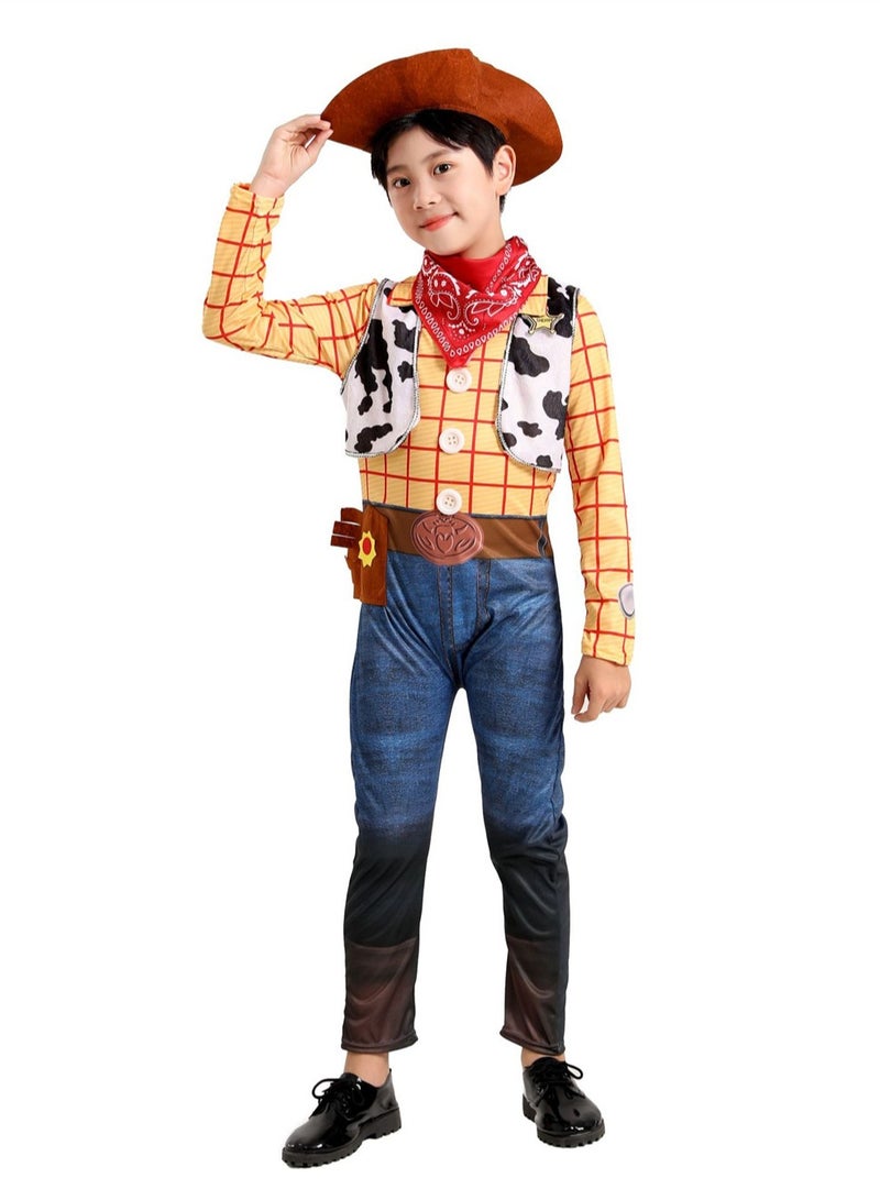 Cowboy Woody Children's Cosplay Cartoon Character Animation Role Play Costume Stage Dress Up Costume - Image 1