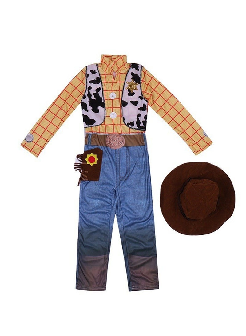 Cowboy Woody Children's Cosplay Cartoon Character Animation Role Play Costume Stage Dress Up Costume - Image 4