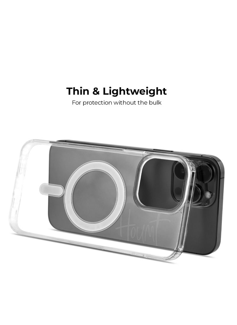 Houmt - Magsafe iPhone Case Compatible with Apple iPhone 13 Pro Max 6.7 Inch Magnetic Clear Case with Shock Absorption Anti Scratch Transparent TPU with Precise Cutouts - Image 1