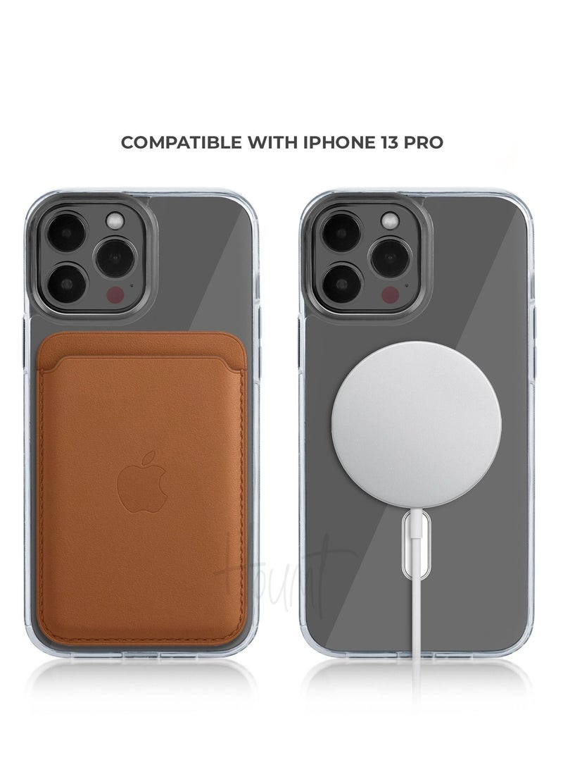 Houmt - Magsafe iPhone Case Compatible with Apple iPhone 13 Pro Max 6.7 Inch Magnetic Clear Case with Shock Absorption Anti Scratch Transparent TPU with Precise Cutouts - Image 1