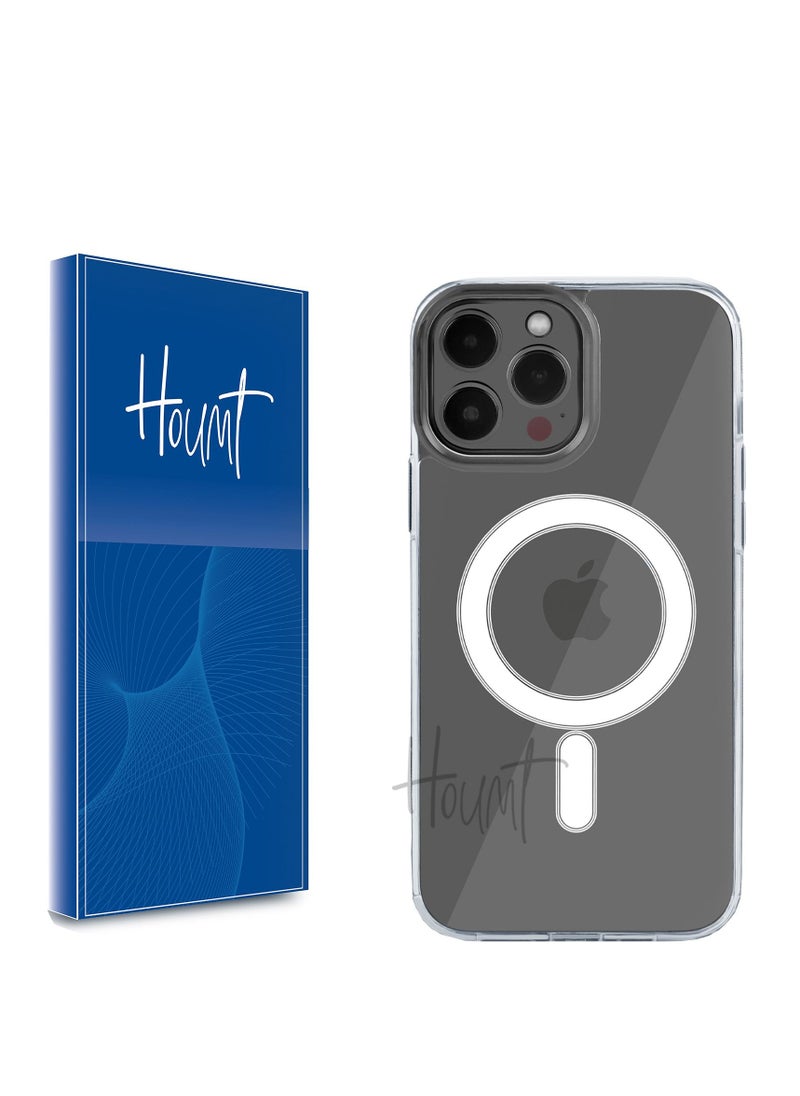 Houmt - Magsafe iPhone Case Compatible with Apple iPhone 13 Pro Max 6.7 Inch Magnetic Clear Case with Shock Absorption Anti Scratch Transparent TPU with Precise Cutouts - Image 1