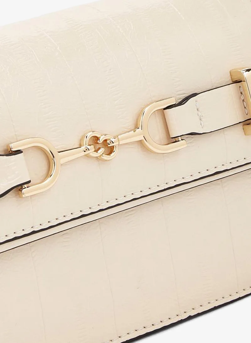 Celeste BEIGE Textured Crossbody Bag With Chain Strap for Women | Best Price UAE