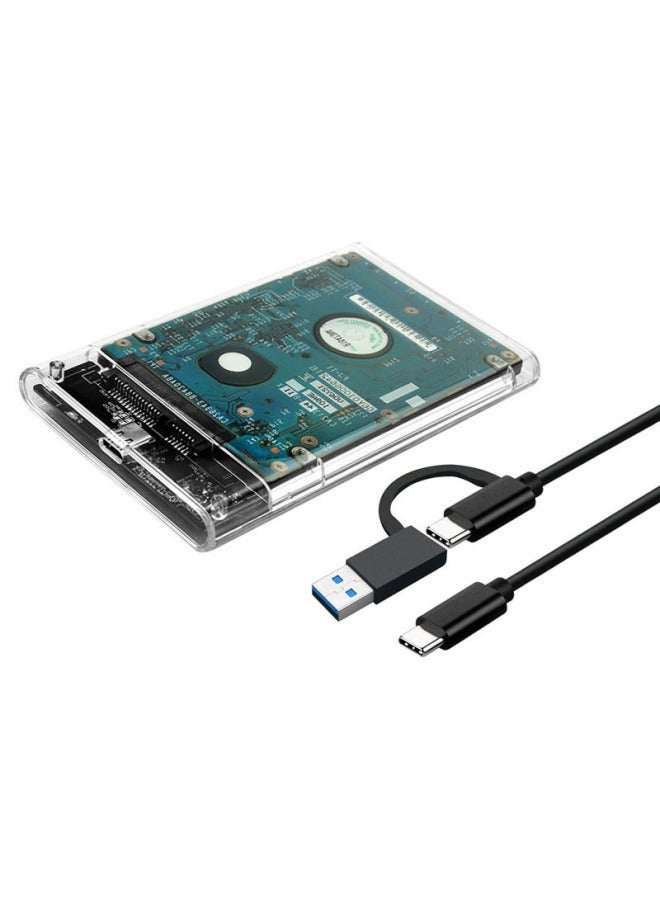 2.5inch 3.1 Interface Transparent External Solid State Mobile Hard Drive Box Notebook SATA Serial Port USB Interface-Color:3.1typec  - Image 5