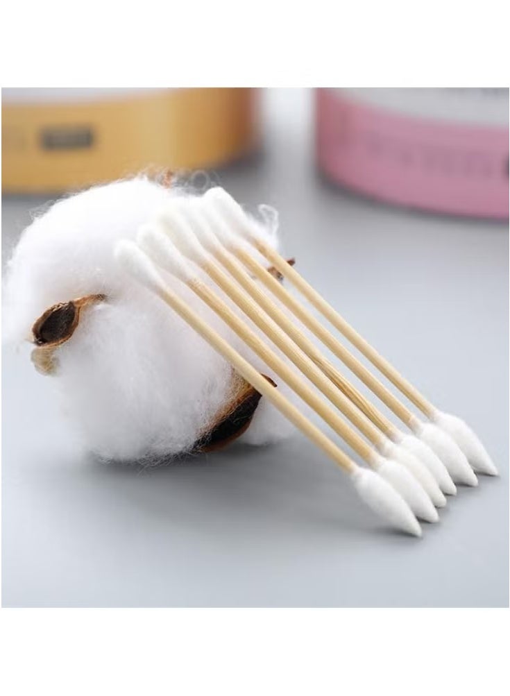 Generic 500-Pieces Round and Pointed Double End Cotton Swabs Paper Sticks Biodegradable Hypoallergenic Cleansing Care Beauty Makeup Tools (White)  - Image 4