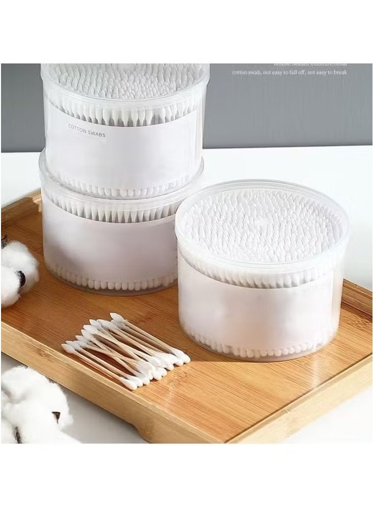 Generic 500-Pieces Round and Pointed Double End Cotton Swabs Paper Sticks Biodegradable Hypoallergenic Cleansing Care Beauty Makeup Tools (White)  - Image 2