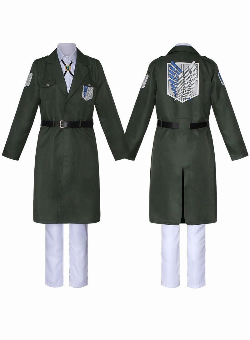 مجموعة 5 قطعة الهجوم على تيتانات إيرين جايجر زي مع معطف رداء كوسبلاي هالوين زي أنيمي لليونيسكس - Image 2