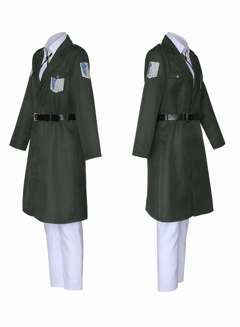 مجموعة 5 قطعة الهجوم على تيتانات إيرين جايجر زي مع معطف رداء كوسبلاي هالوين زي أنيمي لليونيسكس - Image 4