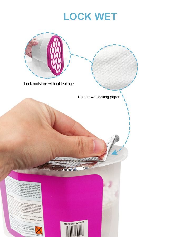 HomarKet 4 Pack Moisture Absorbers 600ml Dehumidifiers to Control Excess Moisture for Basements Closets Bathrooms Laundry Rooms Kitchen And Study Moisture Absorbers Odor Eliminator  - Image 5