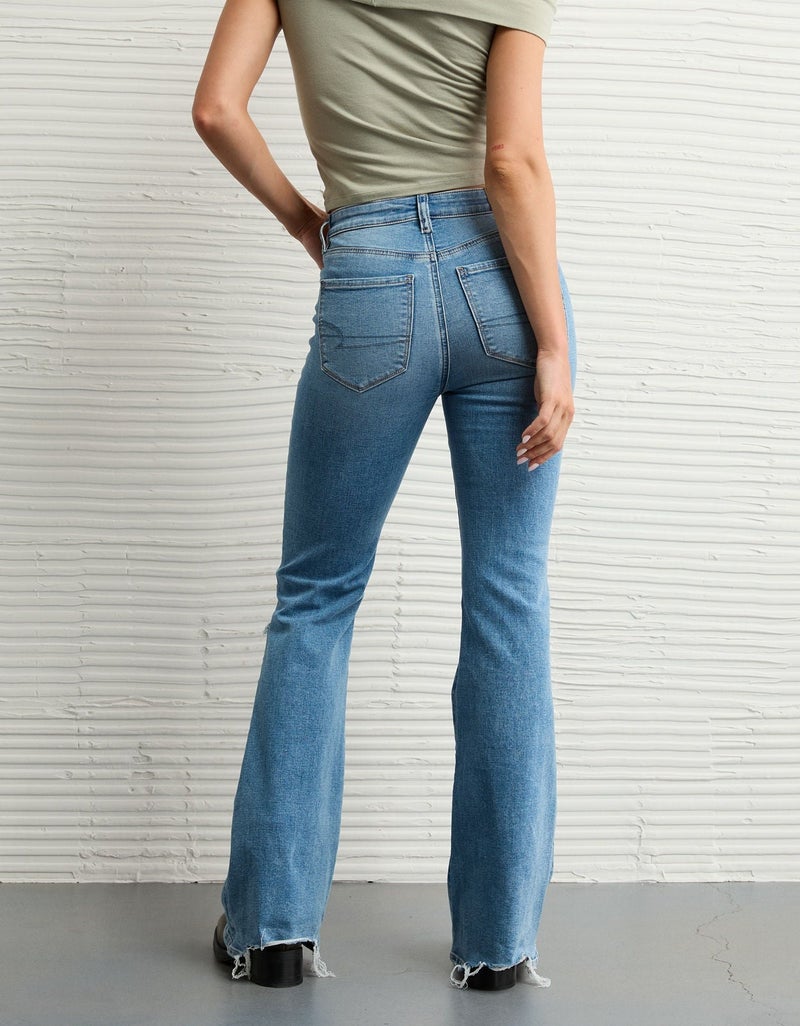 American Eagle AE Next Level Ripped Super High-Waisted Flare Jean - Image 2