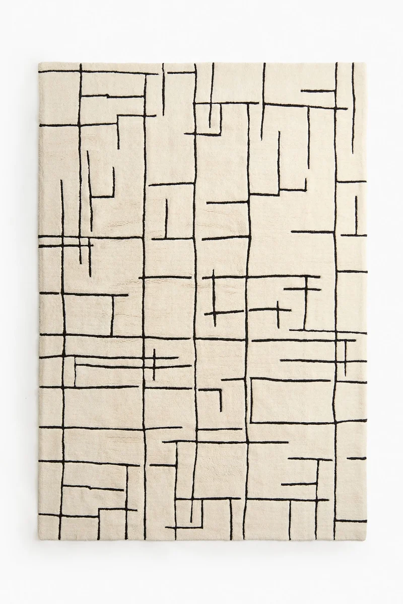 اتش اند ام سجادة كبيرة من مزيج الصوف