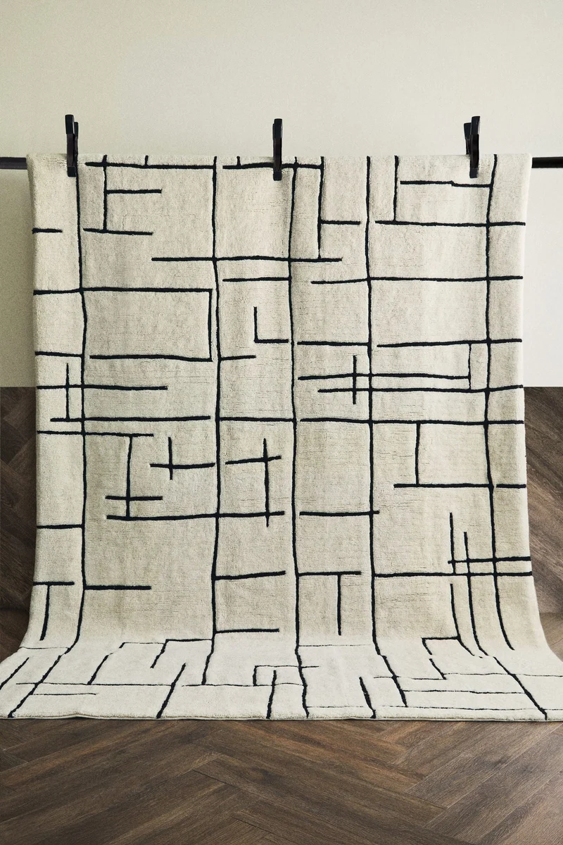 اتش اند ام سجادة كبيرة من مزيج الصوف