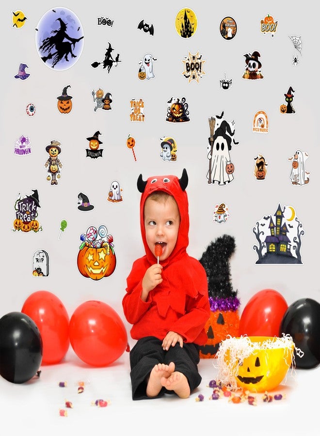 Robmoda Glow in The Dark Halloween Wall Stickers for Kids, Cute Cartoon Pumpkin Theme Wall Decals, Bedroom Playroom Nursery Room Ceiling Decor, All Saints' Day Party Gifts Party Supplies - Image 5