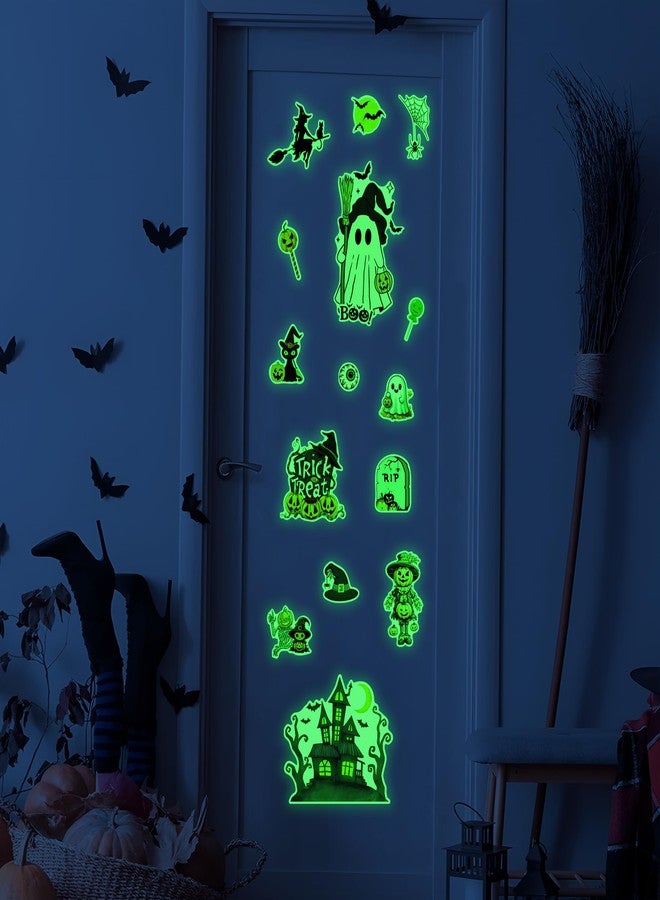 Robmoda Glow in The Dark Halloween Wall Stickers for Kids, Cute Cartoon Pumpkin Theme Wall Decals, Bedroom Playroom Nursery Room Ceiling Decor, All Saints' Day Party Gifts Party Supplies - Image 3
