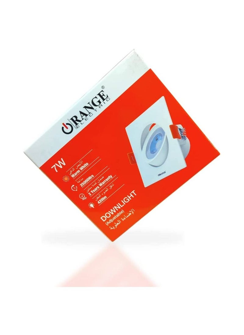 RACO - RACO Orange Electrics 7w LED Downlight Ceiling Spotlight للمنزل والمكتب - Image 1