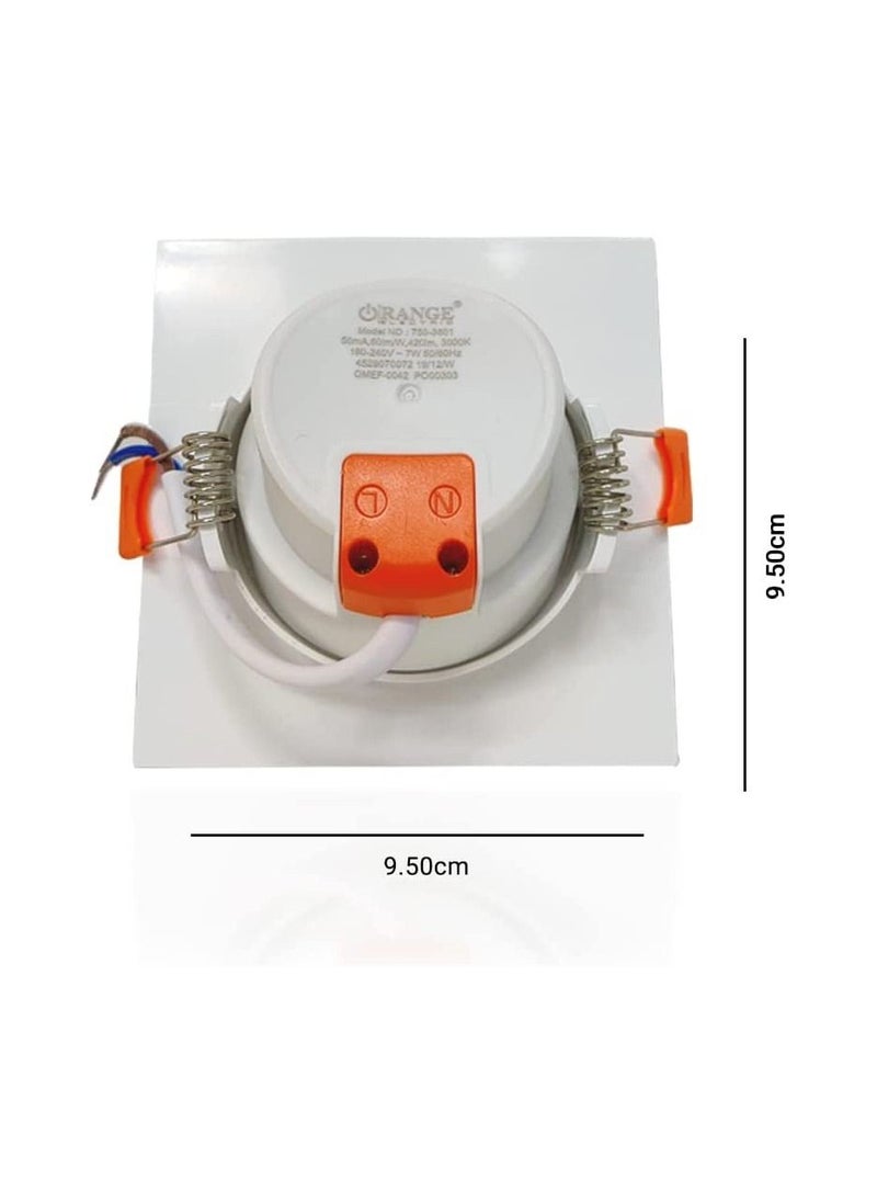 RACO - RACO Orange Electrics 7w LED Downlight Ceiling Spotlight للمنزل والمكتب - Image 1