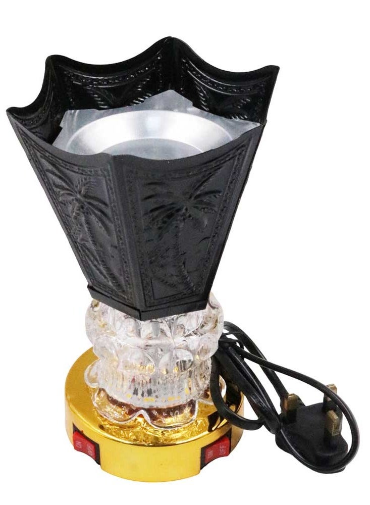 GOOAS Electric Oud Burner Elegant Crystal Base Design with Dual Switch Control – Stylish Mabkhara for Home, Office & Gift Use - Image 2