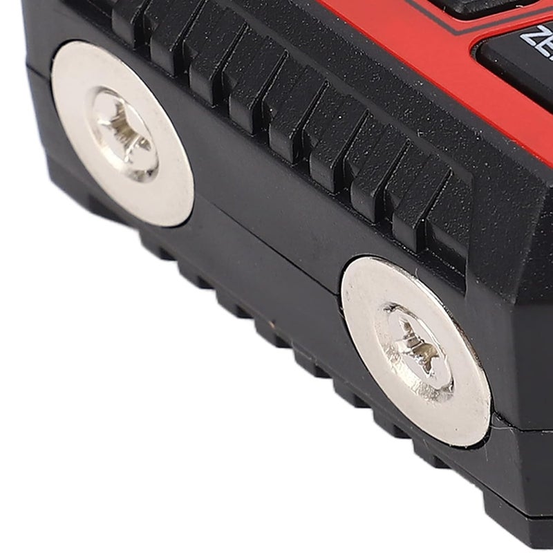 صندوق المستوى الرقمي الأحمر، مقياس الزوايا، منقلة إلكترونية بتصميم مغناطيسي لقياسات النجارة الدقيقة - Image 4