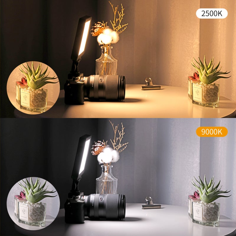 في جيم لوحة إضاءة فيديو LED مقاس 26×17 سم - 96 ليد أبيض و 96 ليد وورم - ثنائي اللون 9-10 واط - درجة حرارة اللون من 2500 كلفن إلى 9000 كلفن - مؤشر تجسيد لوني +90 - تحكم عن بعد - إضاءة ناعمة ومتساوية - 600 لوكس - زاوية شعاع 120 درجة - مناسبة للبث المباشر والتصوير الفوتوغرافي والفيديو والاجتماعات عبر الفيديو - Image 2