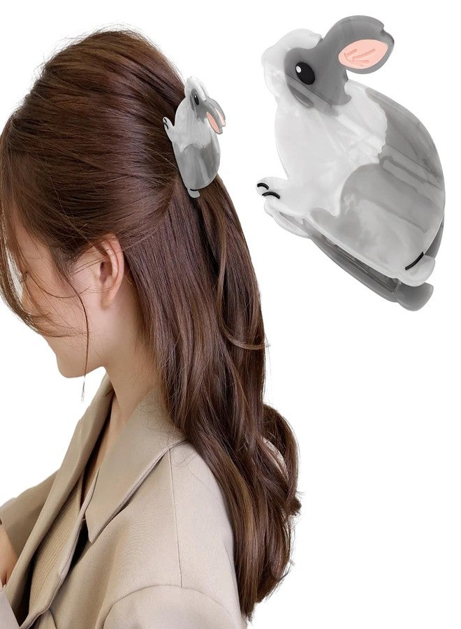 Hapdoo Rabbit Hair Clip, Cute Bunny Animal Hair Claw Clip for Women Girls, Acetate Funny Farm Hair Accessories Easter Gift - Image 1