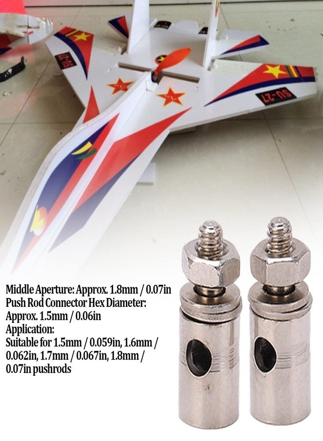 Dilwe موصلات قضبان الدفع RC من ديلوي، 10 قطع من الفولاذ المقاوم للصدأ، موصلات قضبان الدفع 1.8 مم لربط الطائرات النموذجية RC - Image 3