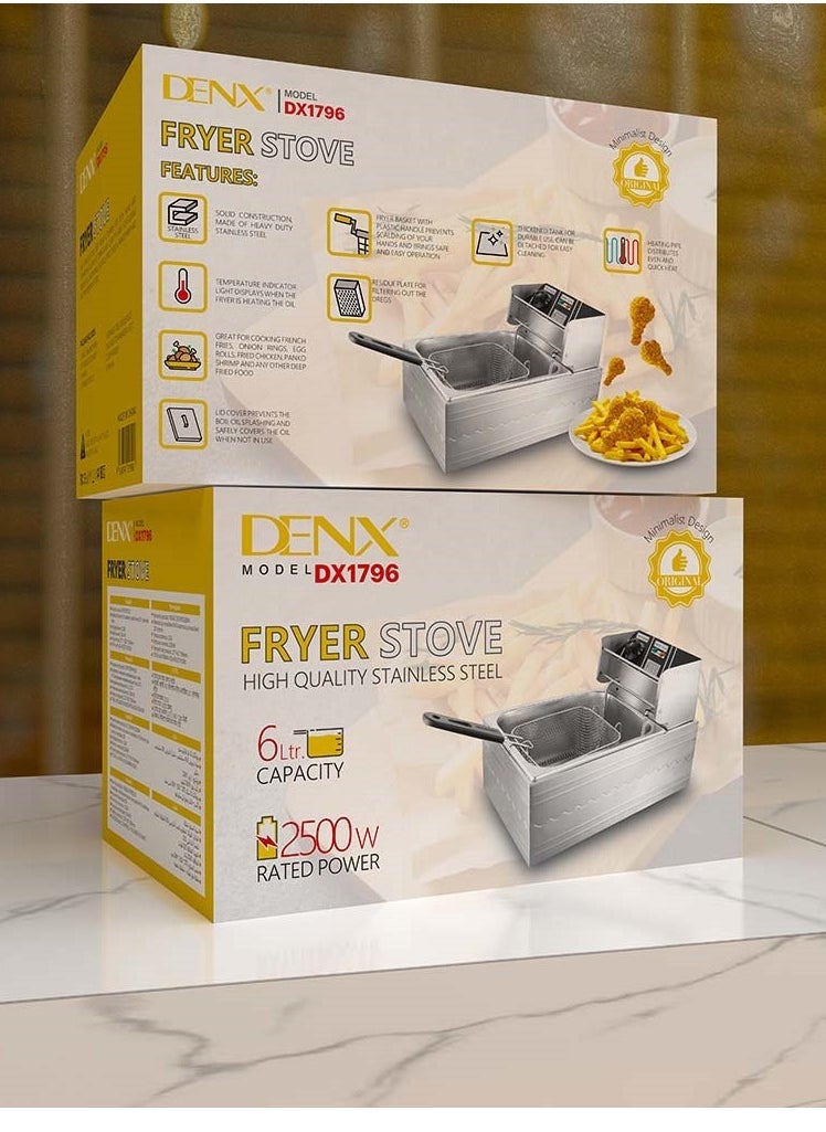 Denx 6 Liter 2500 Watt Electric Oil Can With Lid - Image 3