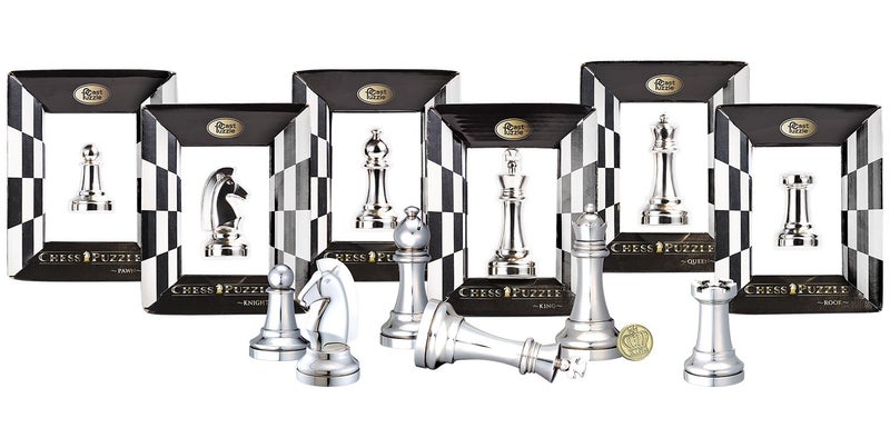 Hanayama Cast Puzzles Premium Series  Chess Puzzle  Set of 6 Pieces - Image 5