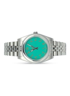 Chairman GENEVE Men's Stainless Steel Wrist Watch with Turquoise Dial and Arabic Numbers  - Image 2