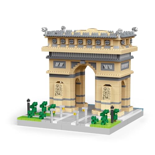 alltogetho Paris Arc de Triomphe Micro Building Blocks 1800 Pieces 3D Architecture Model for Adults Challenging Collectible Display Stress Relief Toys - Image 1