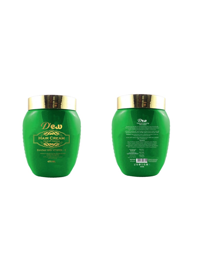 Hair Cream Dandruff Cleansing - 475ml | Enriched with Vitamin-E to Nourish Your Hair, Eliminate Dandruff & Repair Damaged Hair