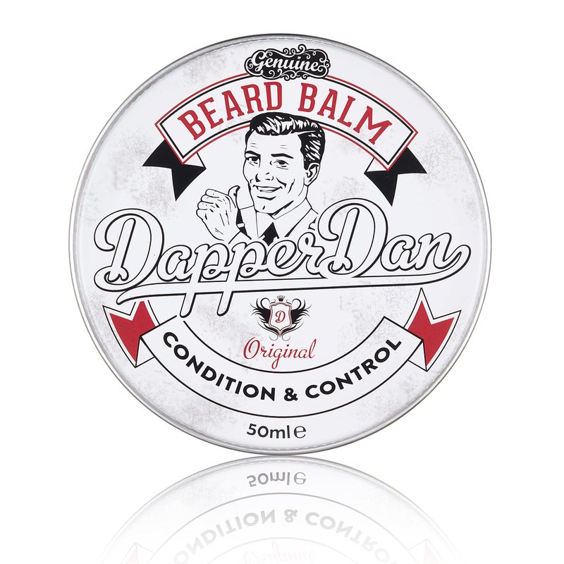 Dapper Dan Nourishing Beard Balm, Blend of Essential Oils And Waxes to Shape, Style and Nourish Moustaches and Beard, Vanilla and Raspberry Scent, 1.69 fl oz - Image 1