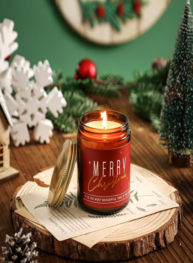 KORMMCO Merry Christmas Candle, Christmas Cranberry Scents Candle for Santa Holiday Winter, Xmas Scented Candles for Home, Aromatherapy Jar Candles, Gift for Women and Men - Image 2