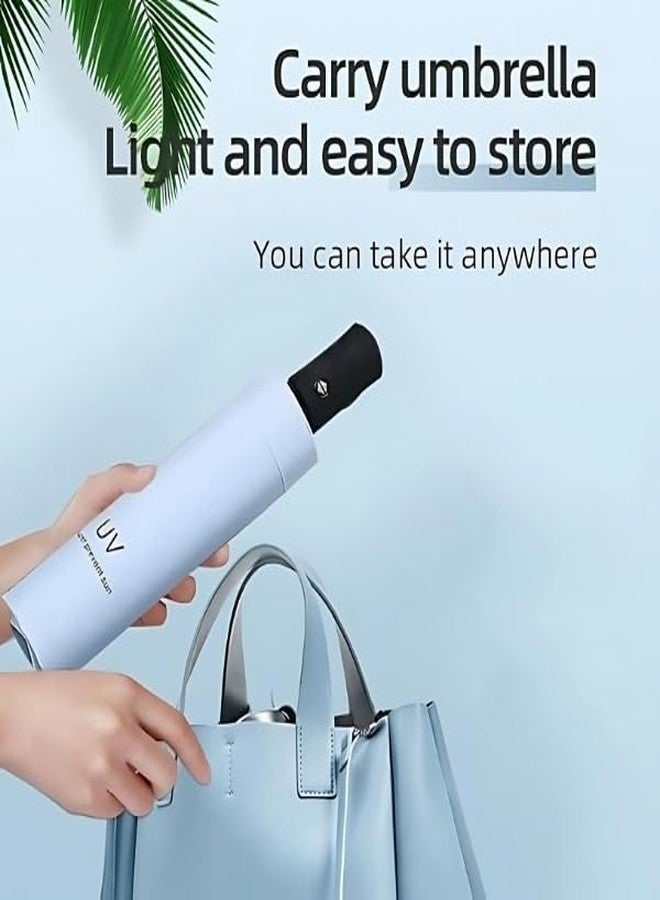 JRM Umbrella for Men and Women Big Size 3 Fold Automatic Open & Close Umbrella for Rain & Sun UV Blocking Waterproof Folding Umbrella for Men Women Kids - Windproof Large Triple Fold (LIGHT BLUE) - Image 3
