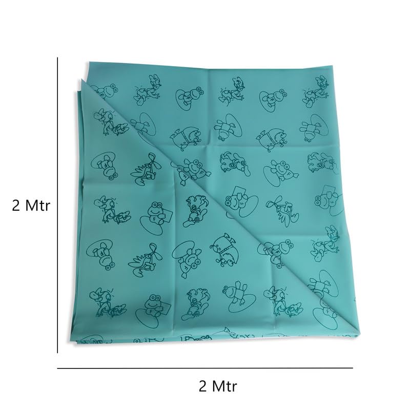 Extra Care Rubber Baby Sleeping Mat/Bed Protector-Multicolor (2 mtr) - Image 4