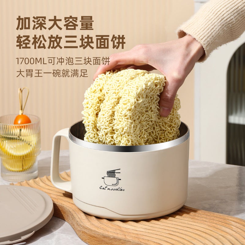 304 Stainless Steel Instant Noodle Bowl With Lid Large Student Lunch Box Adult Dormitory Canteen Lunch Box Lunch Box Can Be Delivered On Behalf - Image 3