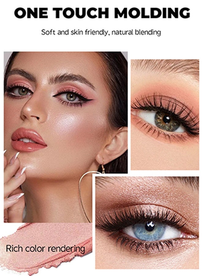 DIMSHOW 5 Colors Eye Shadow Stick, Portable Multi-Functional Shiny Lazy Eye Shadow Pen High Light Contour Eye Silkworm Pen Pearl Waterproof Eye Shadow Stick Pink - Image 2