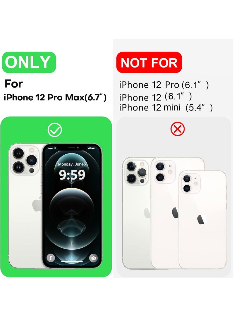 لوجو جراب iPhone 12 Pro Max من السيليكون السائل ومضاد للخدش ومضاد لبصمات الأصابع وغطاء واقٍ ناعم حريري الملمس ومضاد للصدمات لهاتف Apple iPhone 12 Pro Max - Image 2